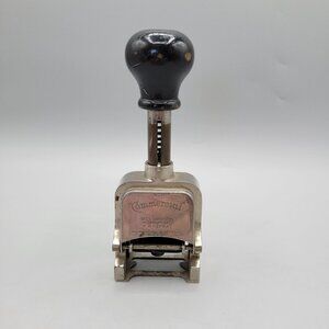 Vintage Commercial Numbering Stamp Machine Manual 3 Settings Pat 1910